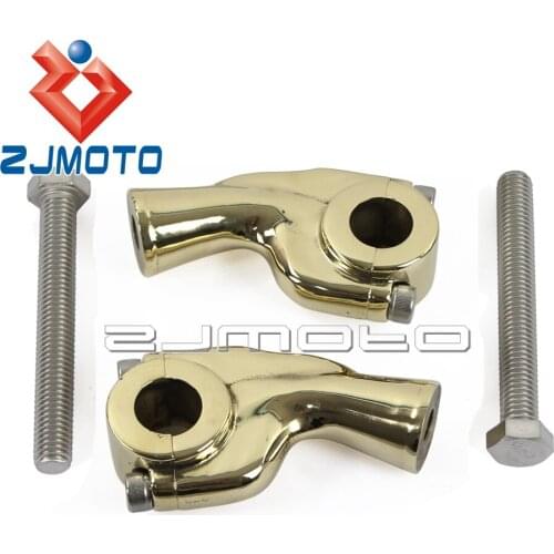 22mm Handlebar Risers Universal Solid Brass Motorcycle Handlebar Risers For Honda Yamaha Suzuki Triumph Custom 7/8" Handlebar