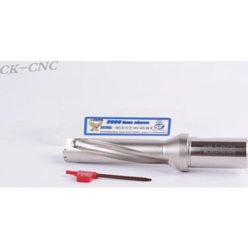 Hight quality WC-4D-26.5 C32 U drill indexable drill CNC TOOL 26.5mm-4D Machining length=106mm for WCMX050208 insert