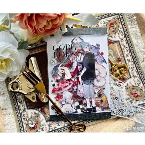 1 Loop 5.5cmx100cm Disease Strawberry Juice Tape Washi Paper Bright Pet New Oil Collage