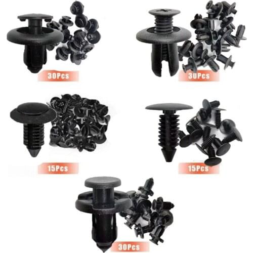 120pcs Car Fastener Clip Mixed Car Body Push Retainer Pin Rivet Bumper Door Trim Panel Retainer Fastener Kit Car Accessories