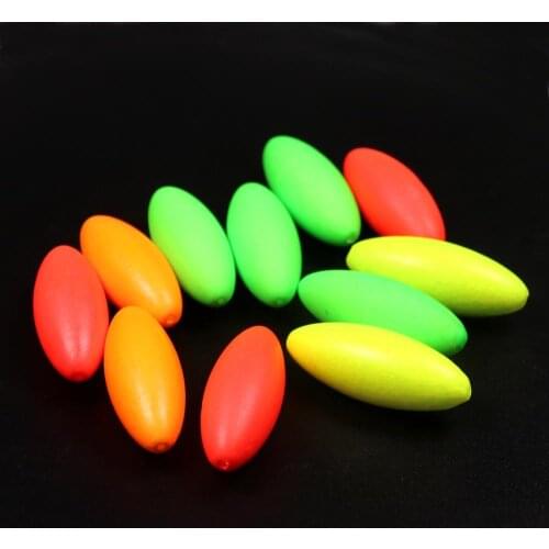 20pcs 1.4" 1.6" Saltwater Fishing Oval Fishing Rig Float Bobbers For Pompano, Whitings, Corvina, Snappers Catfish Rigs 4 colors