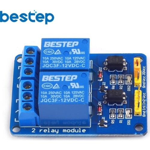 20pcs New 2 Channel Relay Module relay expansion board 12v low level triggered 2 way relay module for arduino
