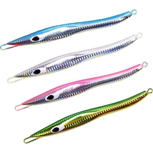 4PCS Fishing Glow Jigging Slow Jig Lure Jigbait spoon baits Hookg 150g