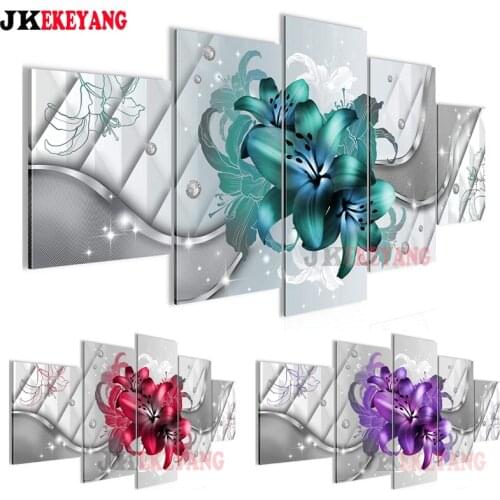 5pcs 5D Diy Diamond embroidery"Pretty blue flower"Cross Stitch full square diamond painting,puzzle Y4332