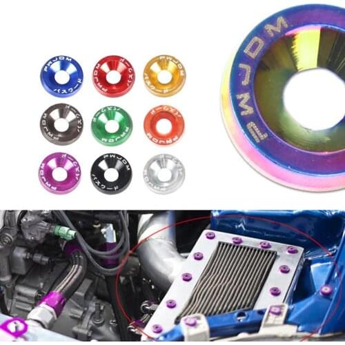 50% HOT SALES！！！New Arrival 10Pcs Aluminum Washer Stainless Steel Screws Car Modification License Plate Bolt