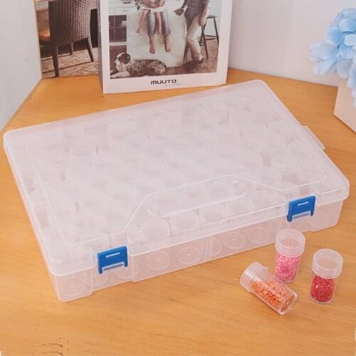 70/30 Bottles Box Transparent Container Case Diamond Painting Accessories Diamond Embroidery Beads Storage Box Organizer Tools