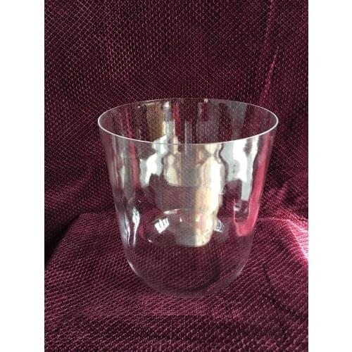 99.99% quartz crystal singing bowl & crucible 2th octave A# Pineal or B Crown chakras lowest frequency deep tone about 9"