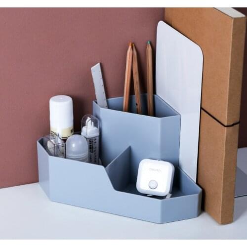 Large Capacity Pen Holder Desk Accessories Pencil Storage Box Desktop Corner Organizer Corner Shelf