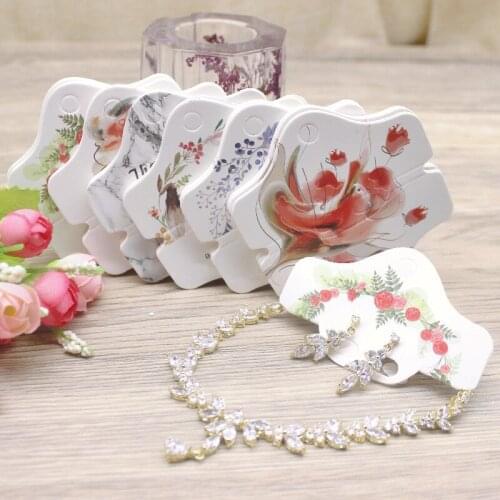 50Pcs Multi-Style Paper Hairpin hairclip Card 8*8.5cm Vintage Jewelry Display Cards necklace earring pendant package card