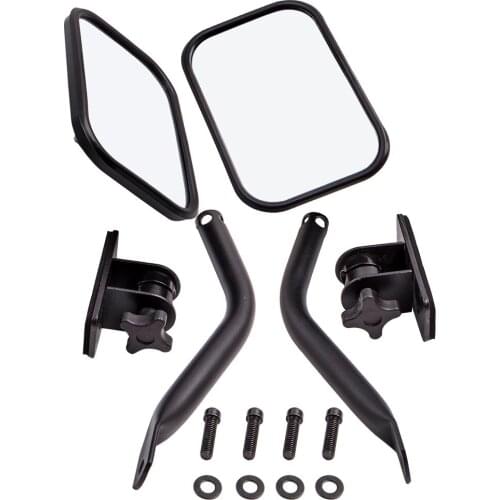 Black Doors Off Side View Mirrors for Jeep Wrangler TJ 1997-2015 2016 New Pair