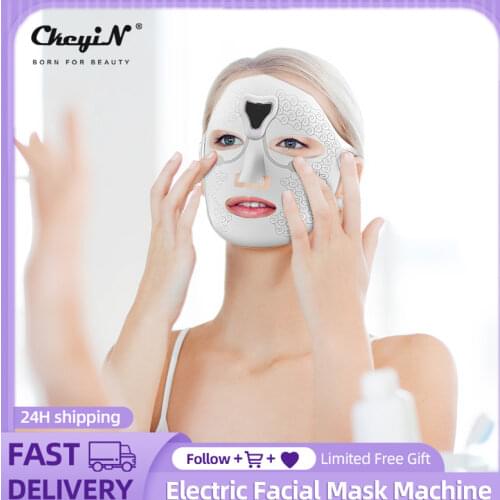 CkeyiN Silicone Facial Mask Electric EMS Face Massager Face Skin Anti Wrinkle Face Lifting Slimming Machine Beauty Appliances50