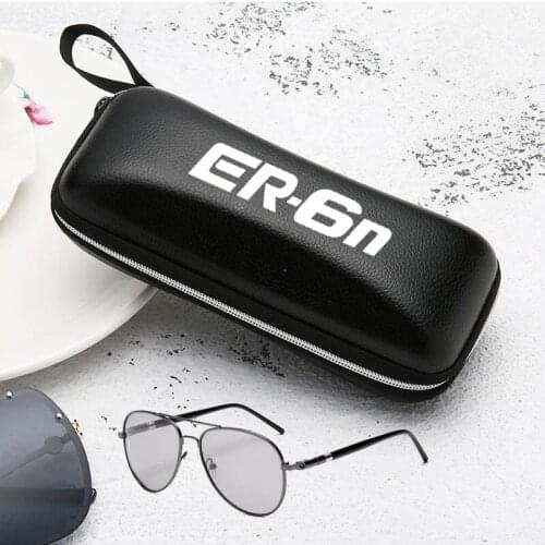 For KAWASAKI ER6N motorcycle accessories Black leather women man glasses Case sunglasses Case Box