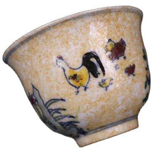 China Old Porcelain A Pair Of Doucai Family Tea Cups