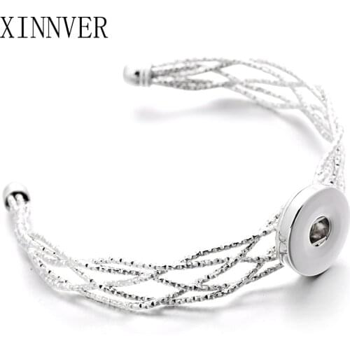 Xinnver Snap Bracelet&Bangles High Quality Metal Charms Snap Button Bracelets For Women Fit 18mm Snaps Button Jewelry