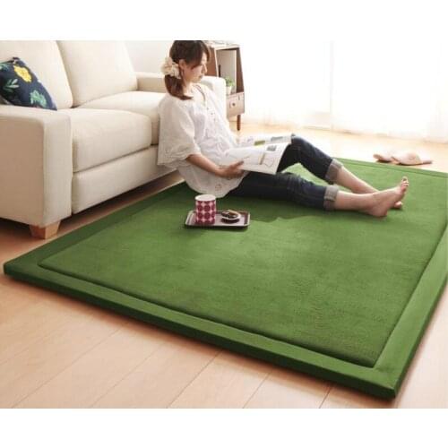 Coral velvet carpet children crawling blanket tatami mat cushion mattress living room bedroom