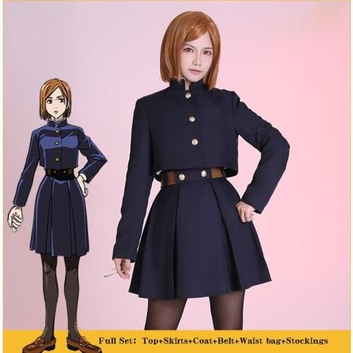 Anime Jujutsu Kaisen Kugisaki Nobara Cosplay Costume Halloween Carnival Uniforms