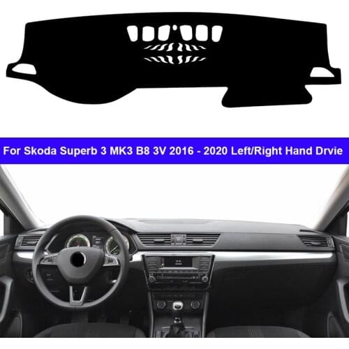 Car Dashboard Cover Dash Mat Carpet Cape For Skoda Superb 3 MK3 B8 3V 2016 2017 2018 2019 2020 Anti-sun Sun shade Dashmat