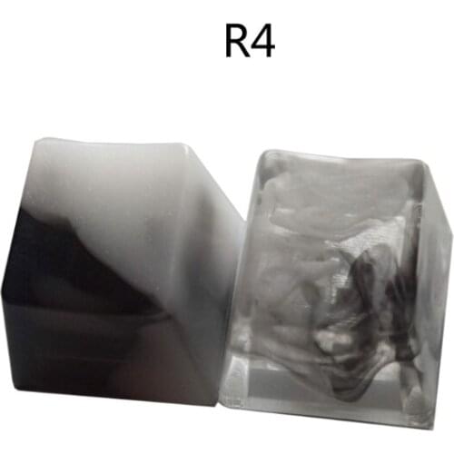 Handmade Customized OEM R4 Profile Resin Keycap for Cherry MX Switches Mechanical Keyboard RGB Translucent Resin Keycap