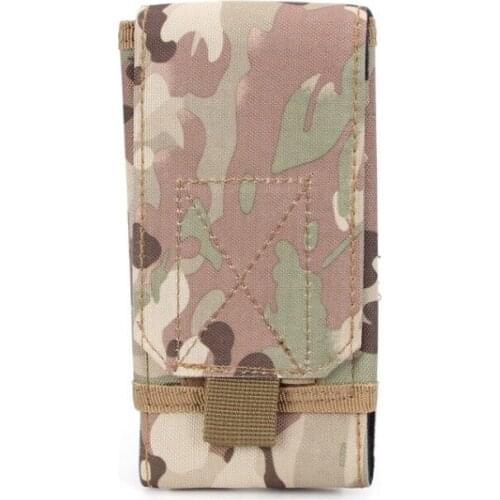 Mens outdoor camouflage mobile phone bag, convenient accessory bag, sports tactical waist bag