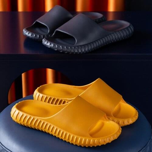 Mens slippers sports home thick-soled soft-soled non-slip slippers female couple children