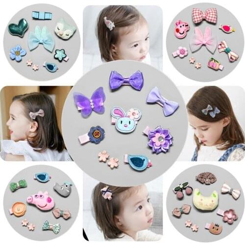 Newborn Baby Hair Accessories Set 9 Pcs/Set Cute Baby Toddler Headband Infant Hair Clip Bow Knot Headwear Clothing Accessories