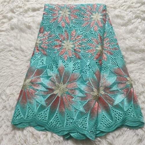 2021 Latest French 100% Cotton Embroidered Swiss voile Net Fabrics High Quality African Punch Lace Fabrics HZ1115