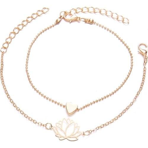 New Fashion Simple Female Personality Hollow Lotus Love sweet Bracelet Christmas Bracelet Female Gift