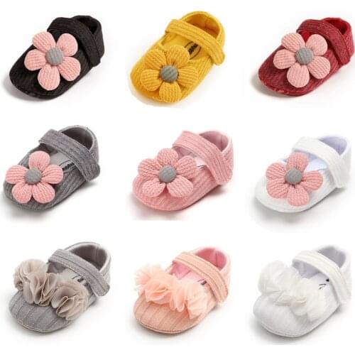 Baby Girl Shoes Toddler Girl Embroidery Flower Lace Cotton Bottom Prewalker Baby Shoes Newborn Infant First Walker