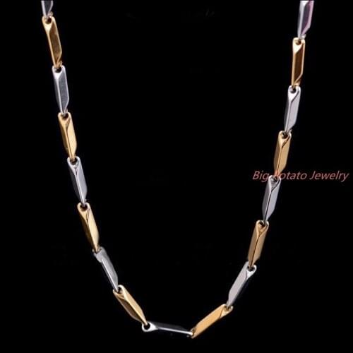 16-40" 2mm New Charming Silver Gold Color Stick Chain 316L Stainless Steel Mens Womens Necklace High Quality Fashion Jewelry