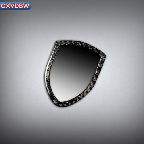 For porsche cayenne macan panamera boxster 911 Front sign Car Exterior Accessories Carbon Fiber 3D Stickers Car-Styling