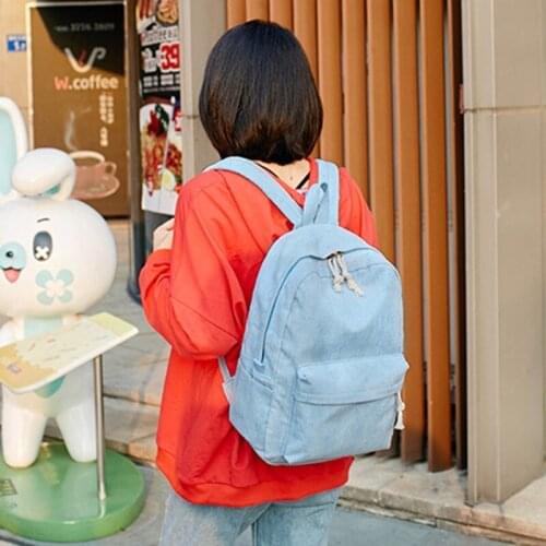 Corduroy Backpack School Bag For Teenage Girls Travel Rucksack 20CA