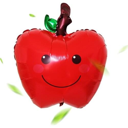YADA 2021INS New Christmas Eve Red Apple Shape Balloon Party Celebration Decorations Kids Adult Cartoon Apple Balloons BN200011