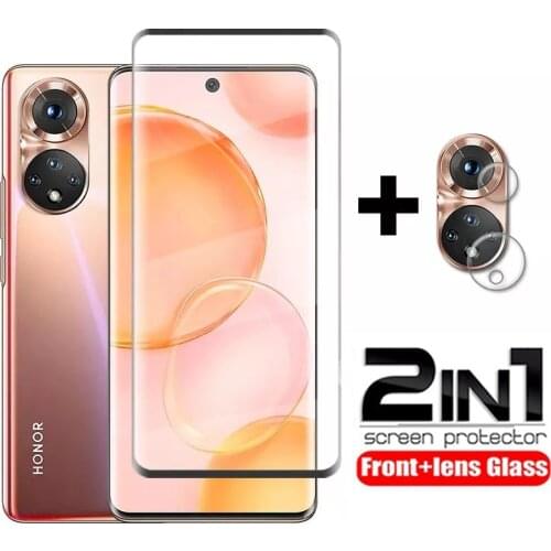 2in1 Tempered Glass for Huawei Honor 50 Pro Screen Protector Camera Lens Film For Huawei Honor 50Pro Protective Glass