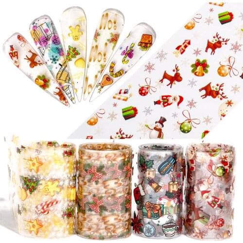 10pcs 4cmx1meter Halloween Nail Designs Transfer Foils, Pumpkin Cat Witch Skull Slide Sticker , Nail Art Foil Set,JK11112uyjhhj