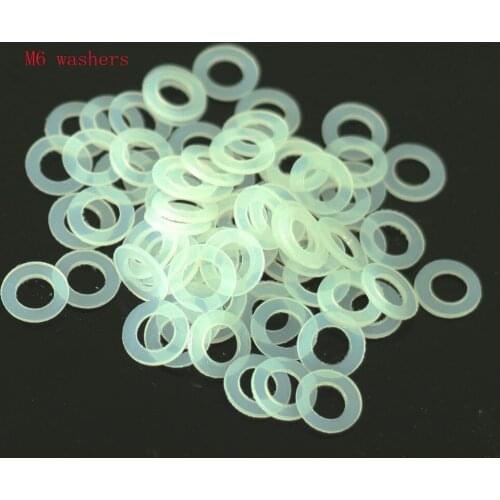 100pcs Nylon Flat Washers OD=10.6mm for M6 or 1/4 Screw Rod Rail Rig Clamp system (pack of 100)