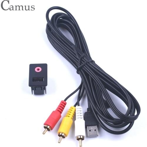 3 RCA Car AUX USB Adapter Suitable for Toyota Volk-swagen modified