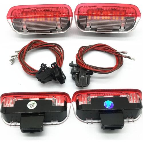 4pcs Car Led Door Warning Light led lamps for VW Passat B6 B7 Golf 5 MK5 6 MK6 7 MK7 CC Eos Jetta Tiguan Superb SEAT Alhambra