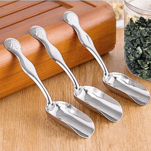 500 Japanese-Style Minimalist Stainless Steel Teaspoon Tea Shovel Essential Tea Teaspoon Tea Spoon