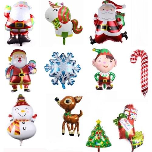 Big Size Christmas Balloon 2020 Merry Christmas Santa Snowman Clause Foil Balloon Xmas Happy New Year Party Decoration Supplies