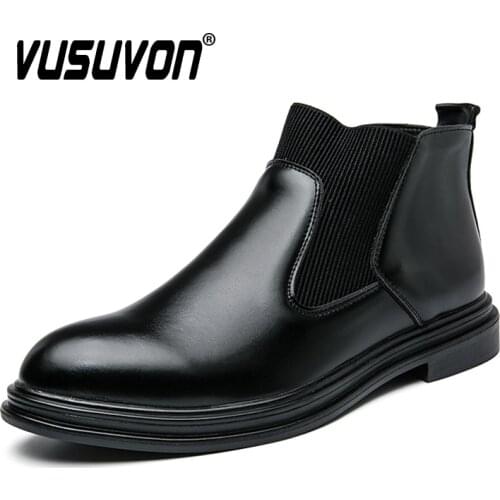 British Chelsea Boots Men New Fashion Winter Spring Luxury Brand Designer Casual Ankle Boots Comfy Black Elastic Band Sock Shoes