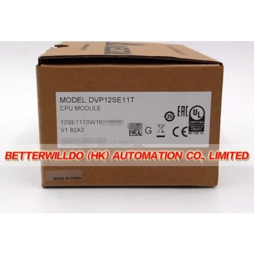 DVP12SE11T Original Brand New Delta PLC DC 8DI 4DO (NPN transistor) 3 COM (Mini USB/RS485x2/Ethernet ) 1 Year Warranty