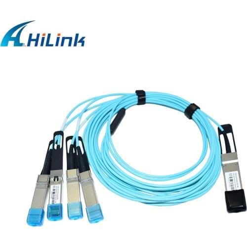 HiLinkTech 100G QSFP28-4*25G SFP28-AOC Active Optical Cable 1-7M OM3 multimode fiber, 850nm QSFP28 AOC cable