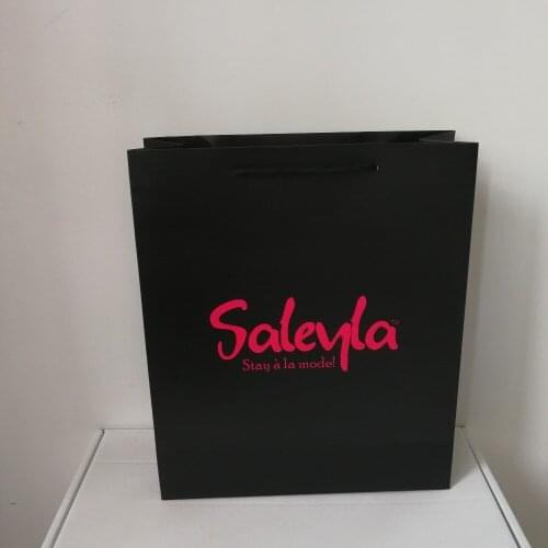 Custom Premium Black Matte Laminated Tote Paper Shopping Bags with Ribbon Handle Shoper Bag for Gift/Trade Show/Party/Cloth/Ads