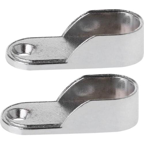 2pcs Wardrobe Clothes Tube Support Closet Rod Pole End Bracket Thickening Holder 28TC