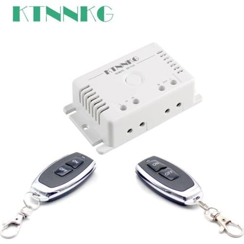 KTNNKG Universal AC 110V 220V 10A Relay Wireless RF Smart Remote Control Switch Receiver + Transmitter 433Mhz Remote Controller