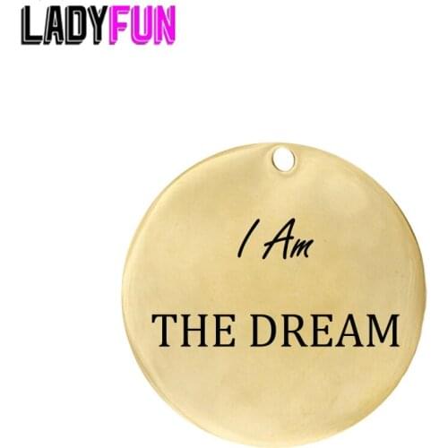 Dream Charms Stainless Steel I Am The Dream Charm Pendant Wholesale Jewelry Lots Handmade Accessories