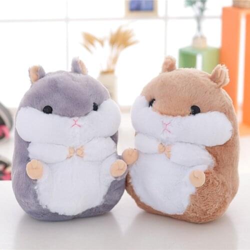 Lovely Round rolling Hamster Stuffed Toys for children soft Plush Cartoon Animal Gift dolls Bedroom decoration high quality 55cm