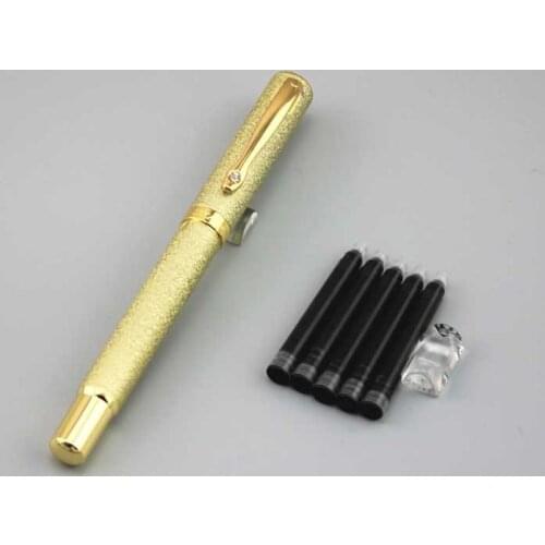 Male female DKW fountain pen High quality metal pens business gift father gift luxury caneta with 5pcs ink sac 056