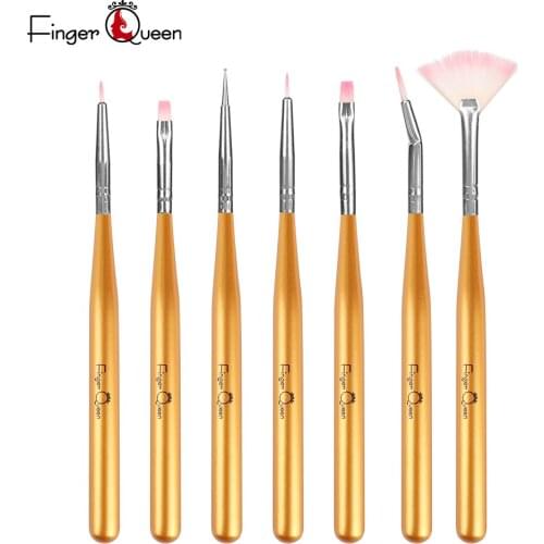 7PCS Manicure Set Nail Art Painting Brushes Dotting Design Manicure Nail Brush Kit Gel Varnishes Tools