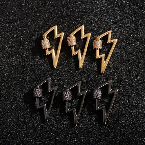 2021 New Stainless Steel Multicolor White Zircon Lightning Buckle Gift Handmade Accessories